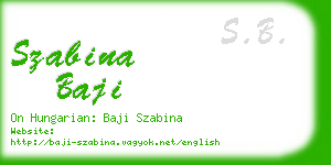 szabina baji business card